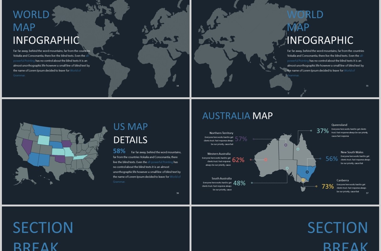 可视化信息图表PPT版式模板CLEAN Powerpoint Presentation Template