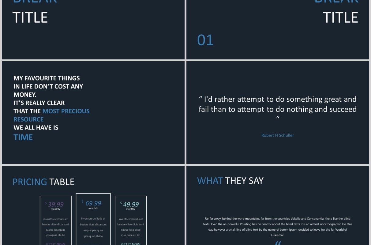 可视化信息图表PPT版式模板CLEAN Powerpoint Presentation Template