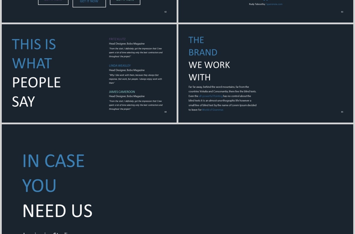 可视化信息图表PPT版式模板CLEAN Powerpoint Presentation Template