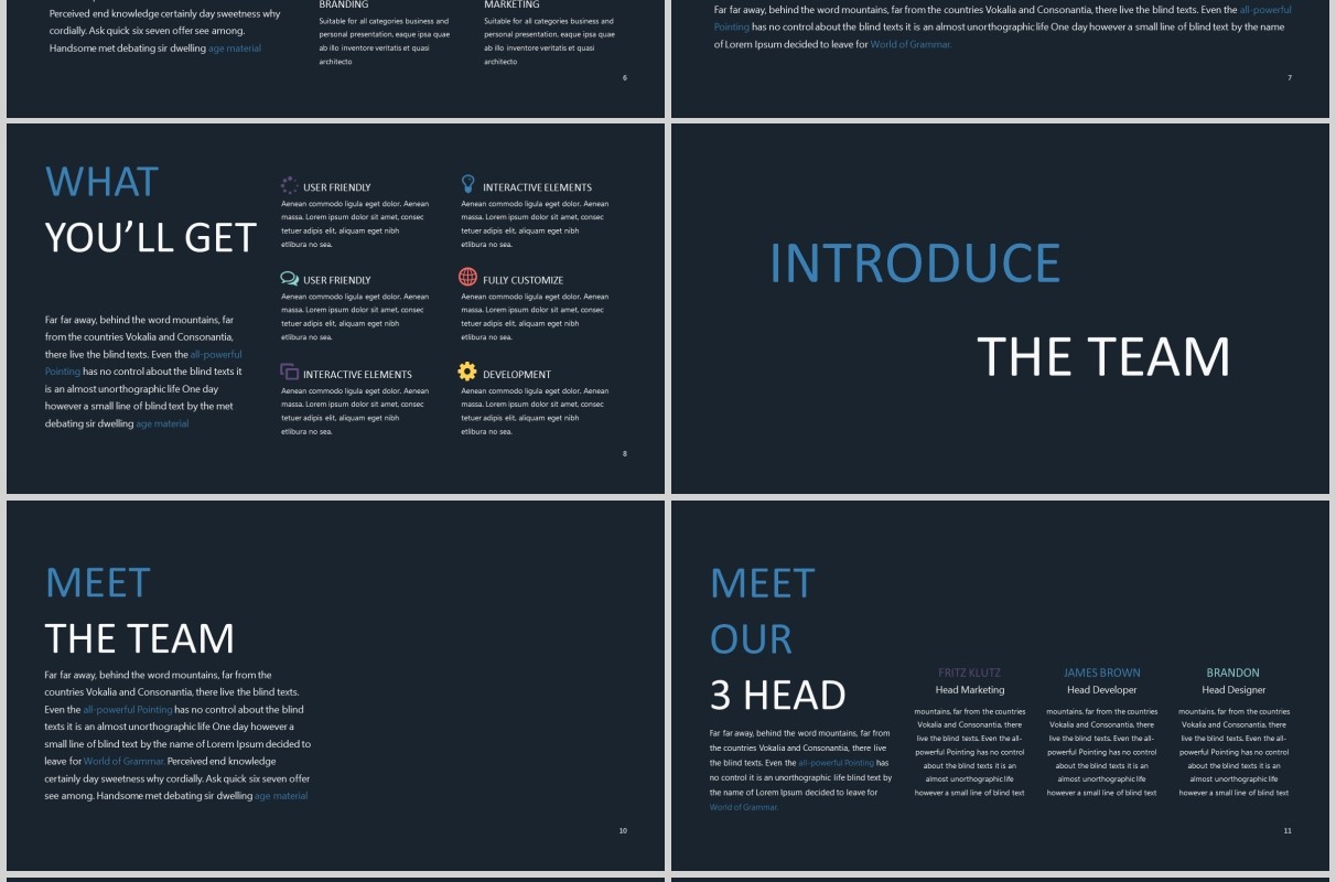 可视化信息图表PPT版式模板CLEAN Powerpoint Presentation Template