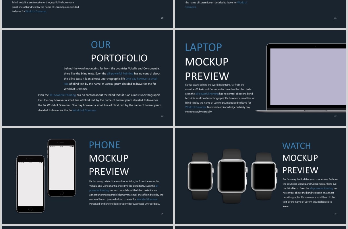 可视化信息图表PPT版式模板CLEAN Powerpoint Presentation Template