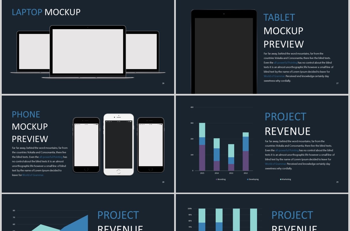 可视化信息图表PPT版式模板CLEAN Powerpoint Presentation Template