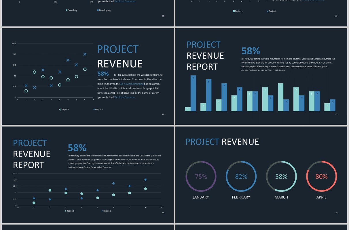 可视化信息图表PPT版式模板CLEAN Powerpoint Presentation Template