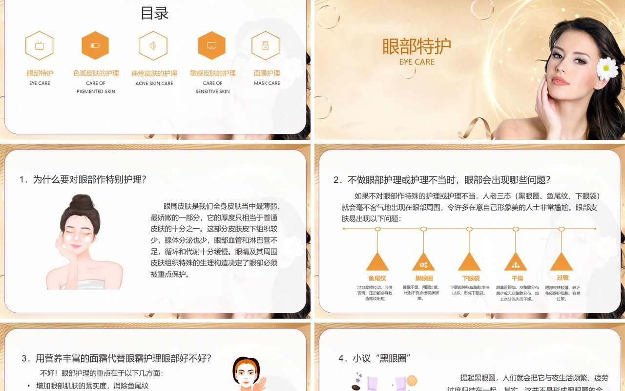 美容院皮肤生理学美容师手册皮肤护理培训PPT模板