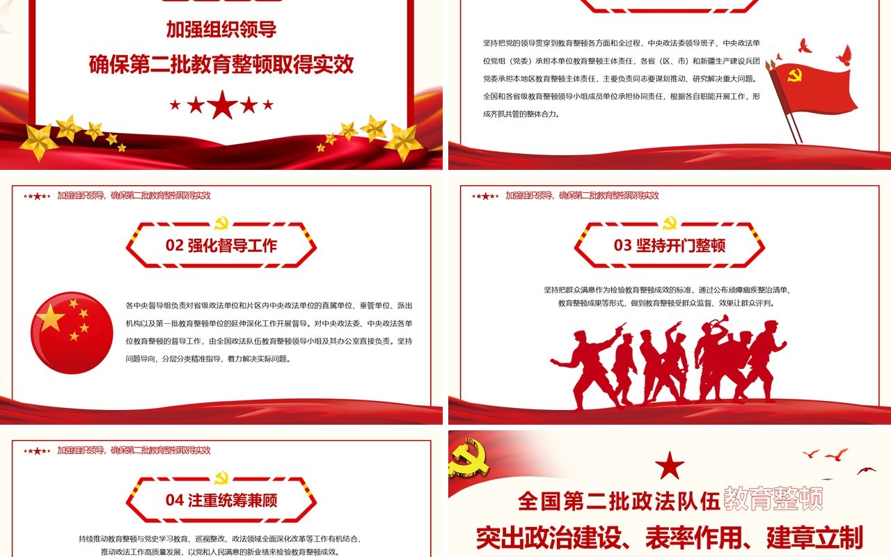 全国第二批政法队伍教育整顿突出政治建设表率作用建章立制通用PPT模板