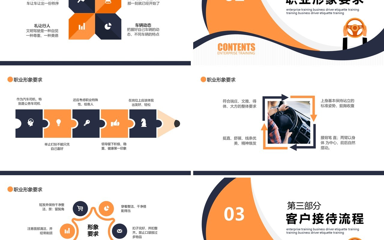 企业培训商务司机礼仪培训动态PPT模板