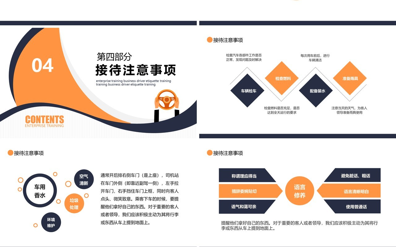 企业培训商务司机礼仪培训动态PPT模板
