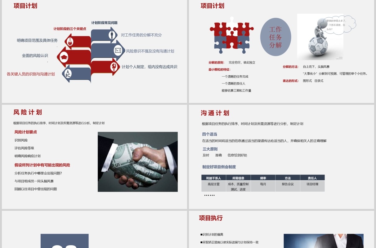 简约公司项目管理流程PPT模板