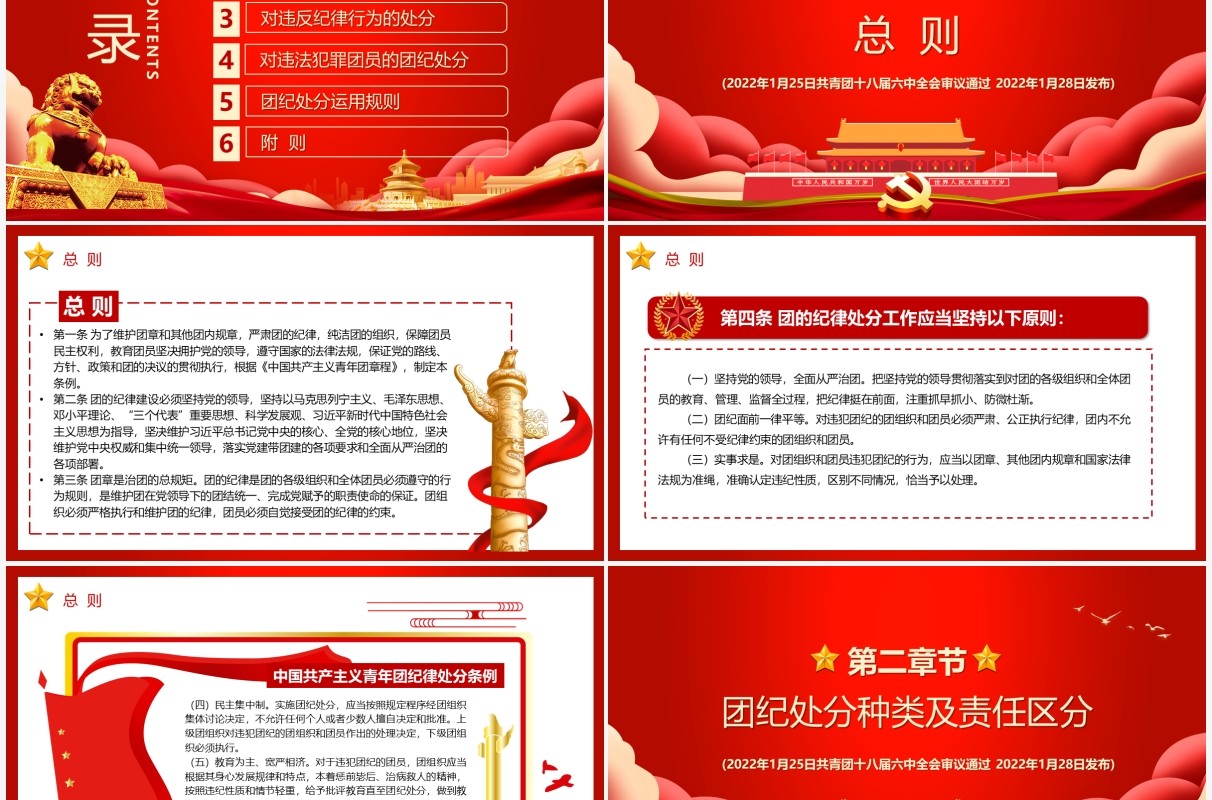 中国共产主义青年团纪律处分条例试行PPT模板