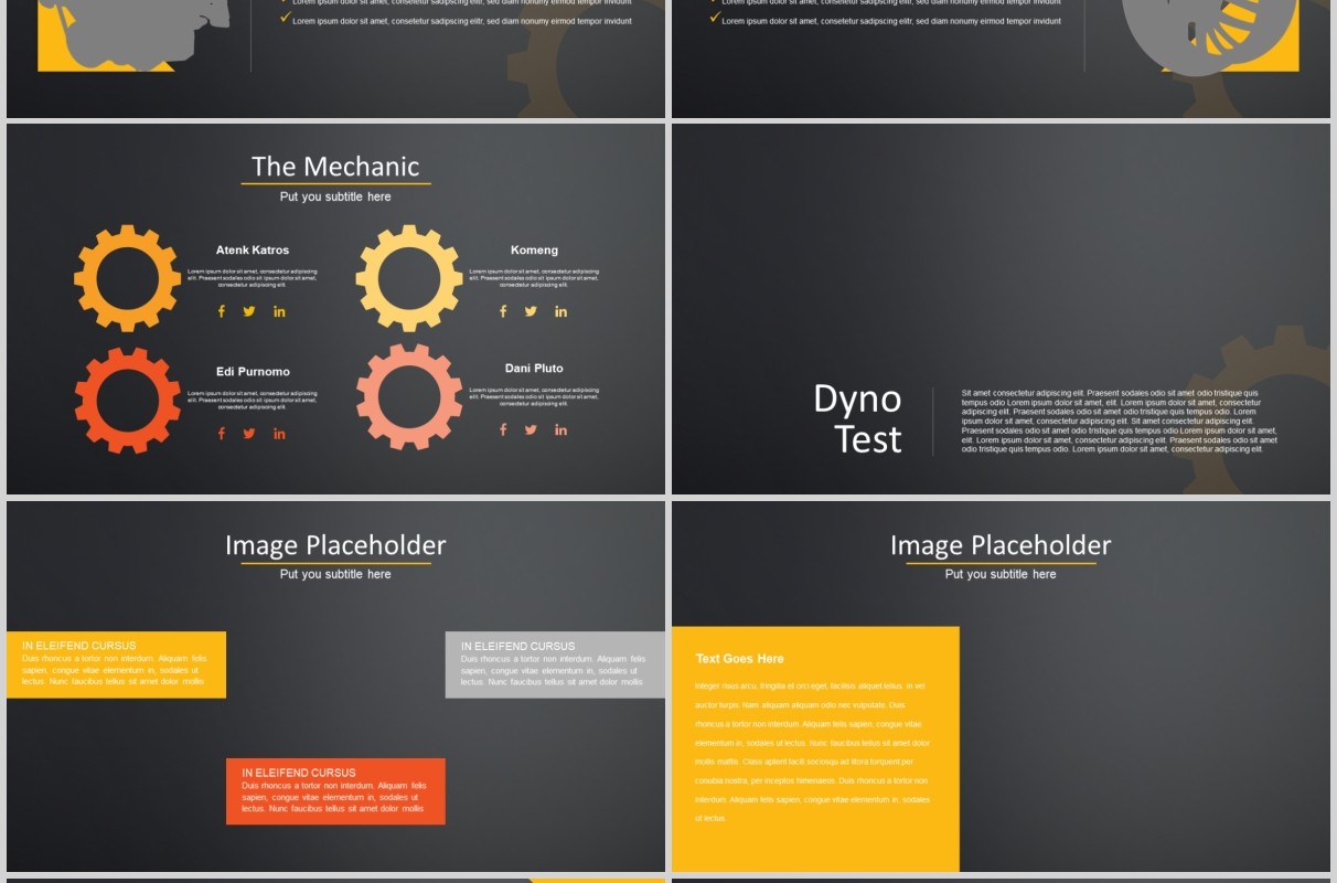 自动化产品设备智能信息图表PPT模板版式设计Automodus Automotive Powerpoint Template