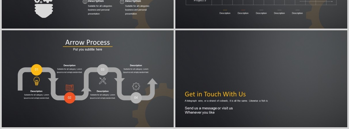 自动化产品设备智能信息图表PPT模板版式设计Automodus Automotive Powerpoint Template