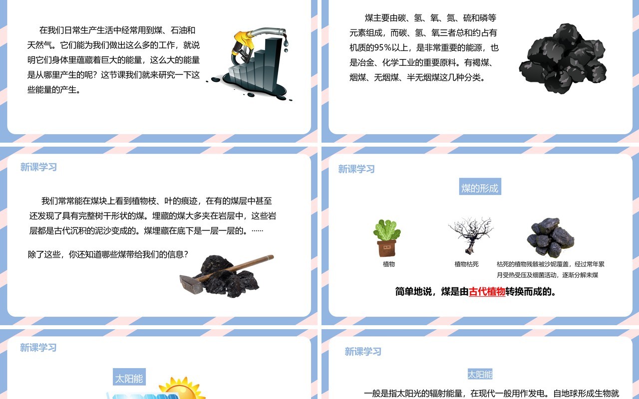 教科版六年级科学上册能量与太阳PPT模板