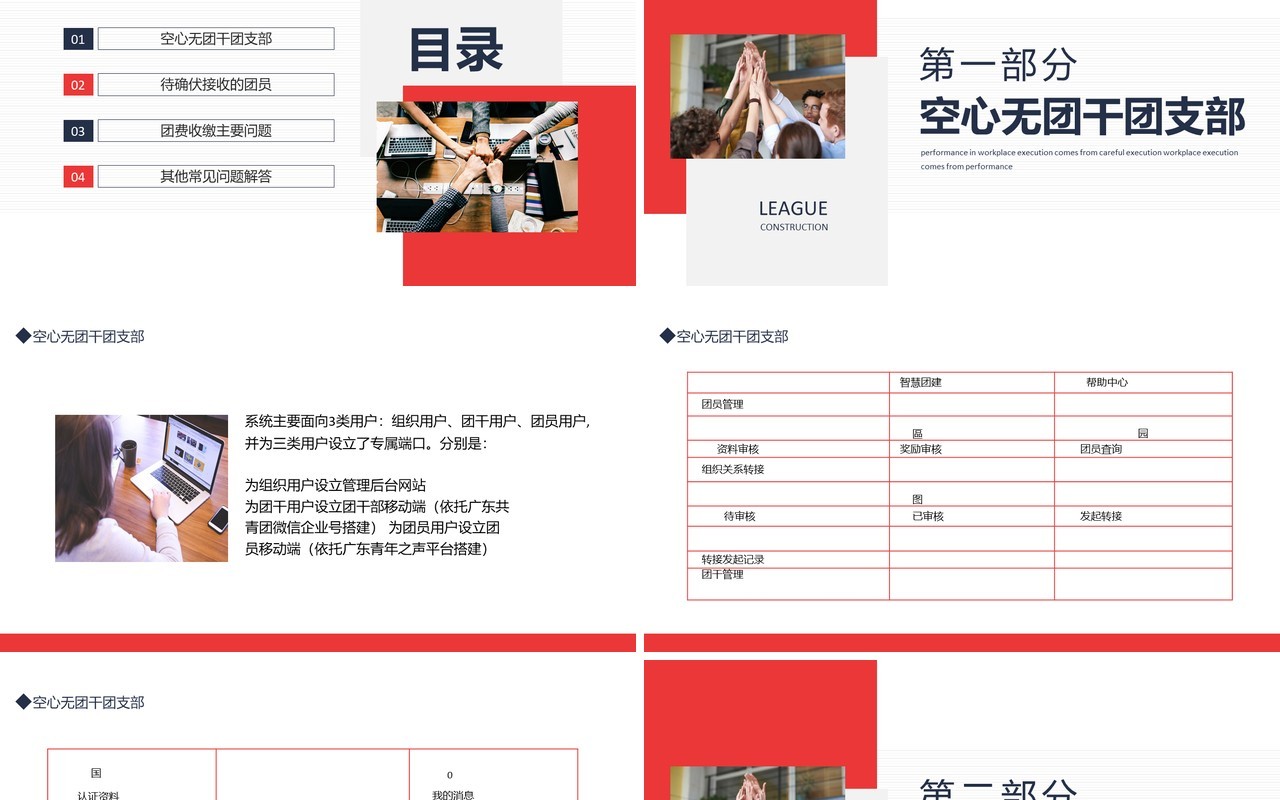 智慧团建系统培训动态PPT模板