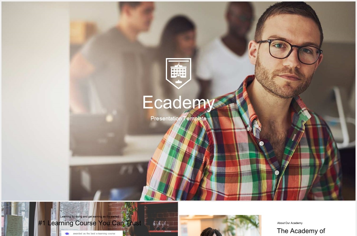 商务公司简介宣传展示PPT模板Ecademy Powerpoint Template