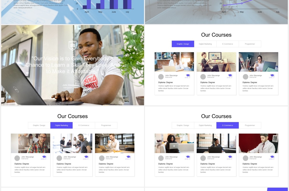 商务公司简介宣传展示PPT模板Ecademy Powerpoint Template