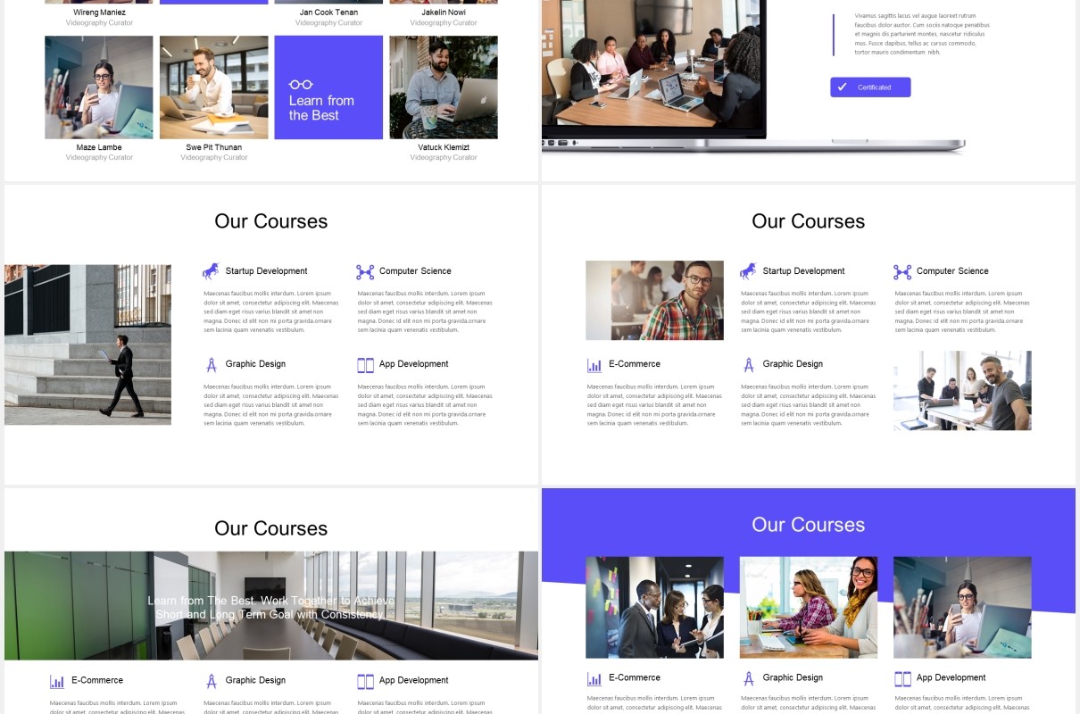 商务公司简介宣传展示PPT模板Ecademy Powerpoint Template