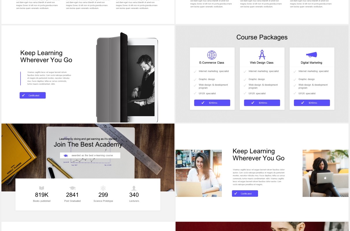 商务公司简介宣传展示PPT模板Ecademy Powerpoint Template