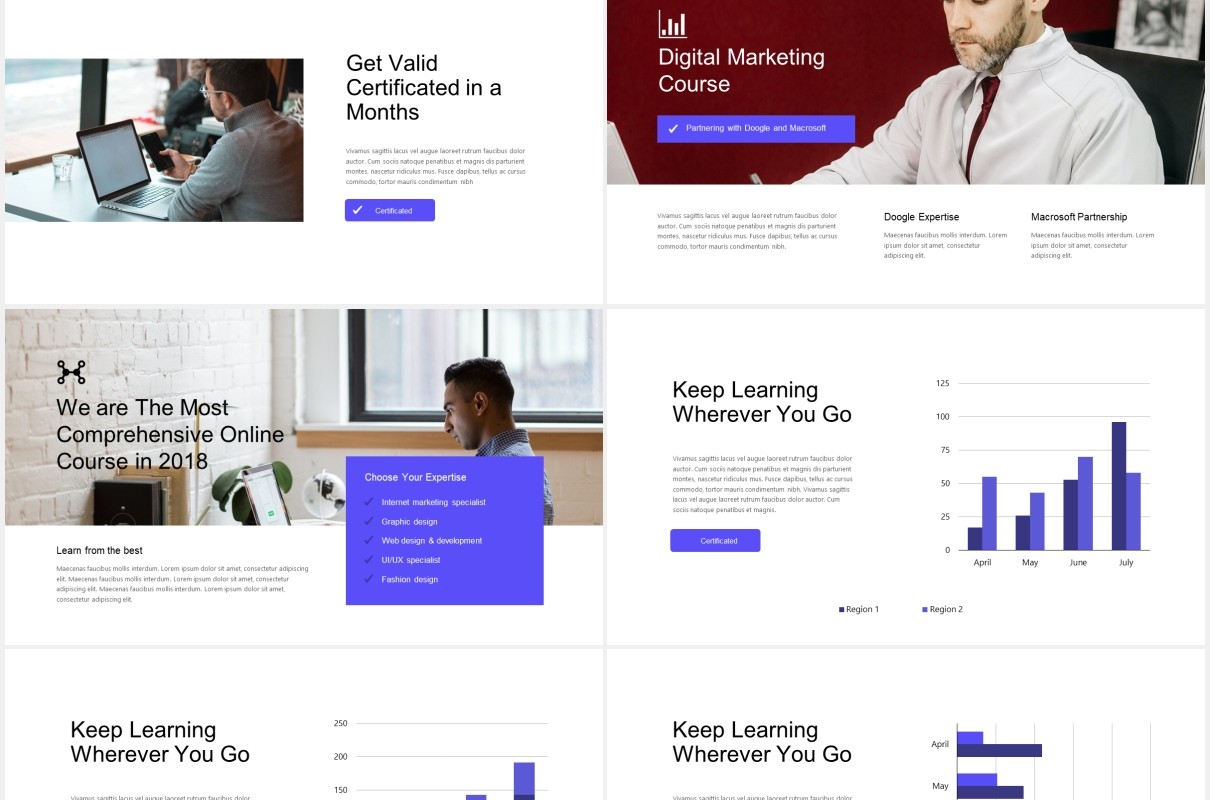商务公司简介宣传展示PPT模板Ecademy Powerpoint Template