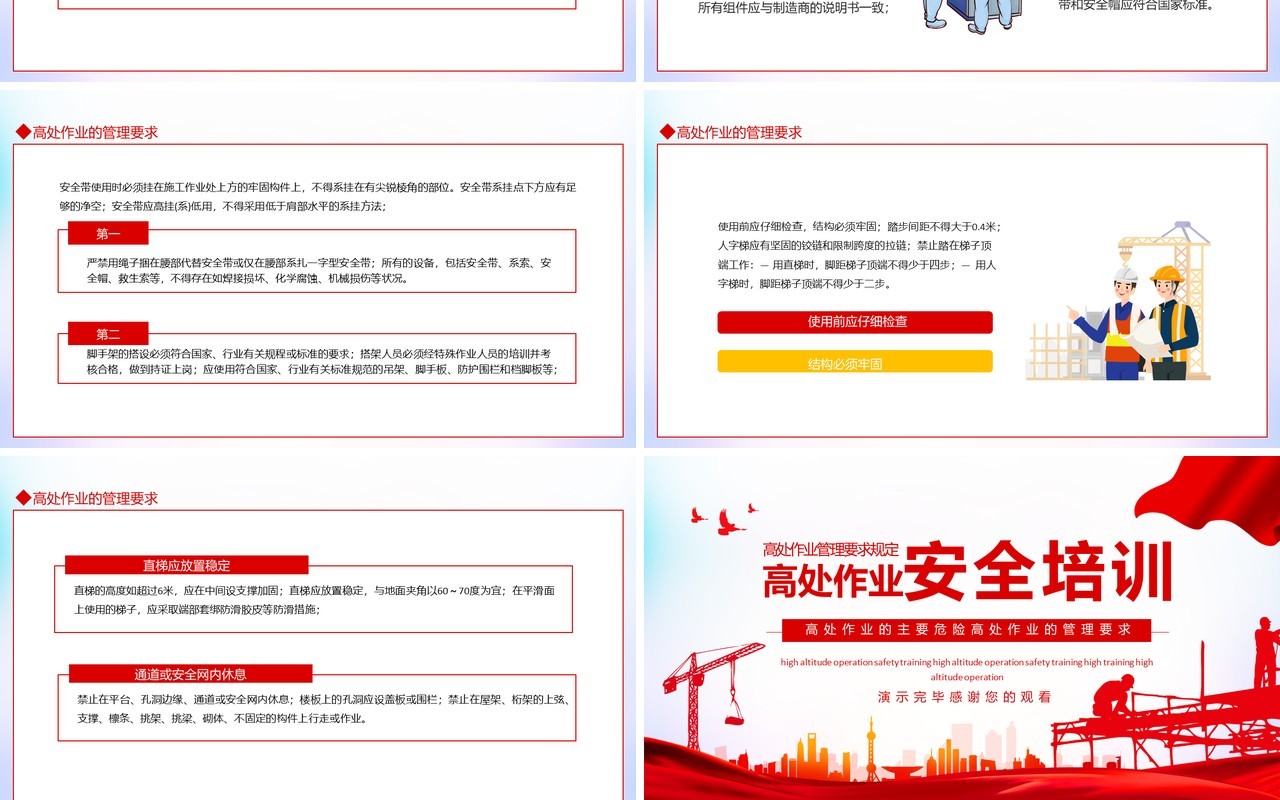 高处作业管理要求高处作业安全培训动态PPT模板