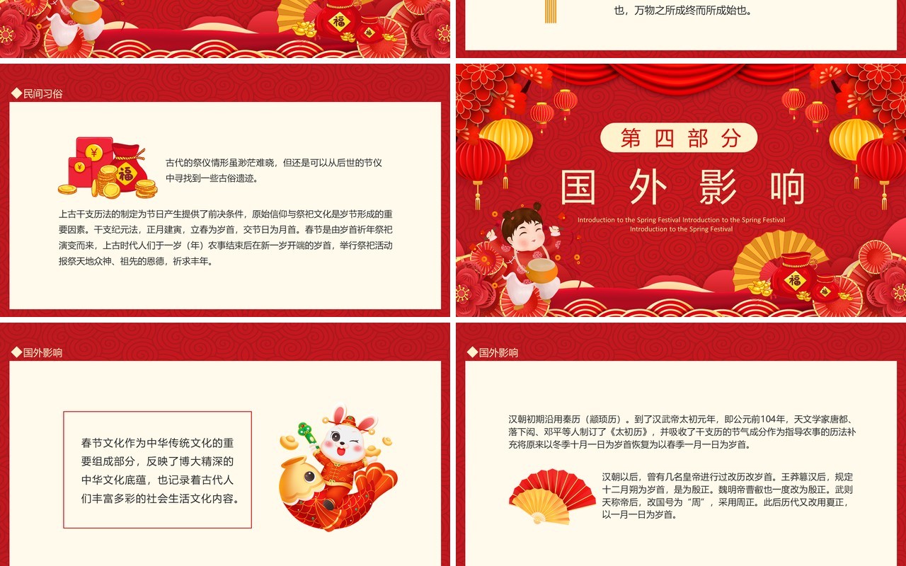 瑞兔呈祥兔年介绍动态PPT模板