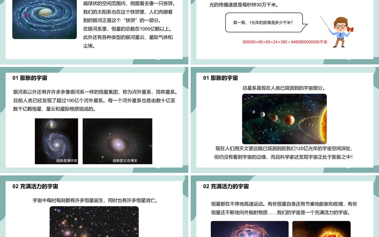 教科版六年级科学下册探索宇宙课件PPT模板