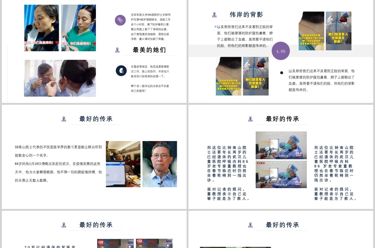 致敬逆行者抗击疫情志愿者PPT模板