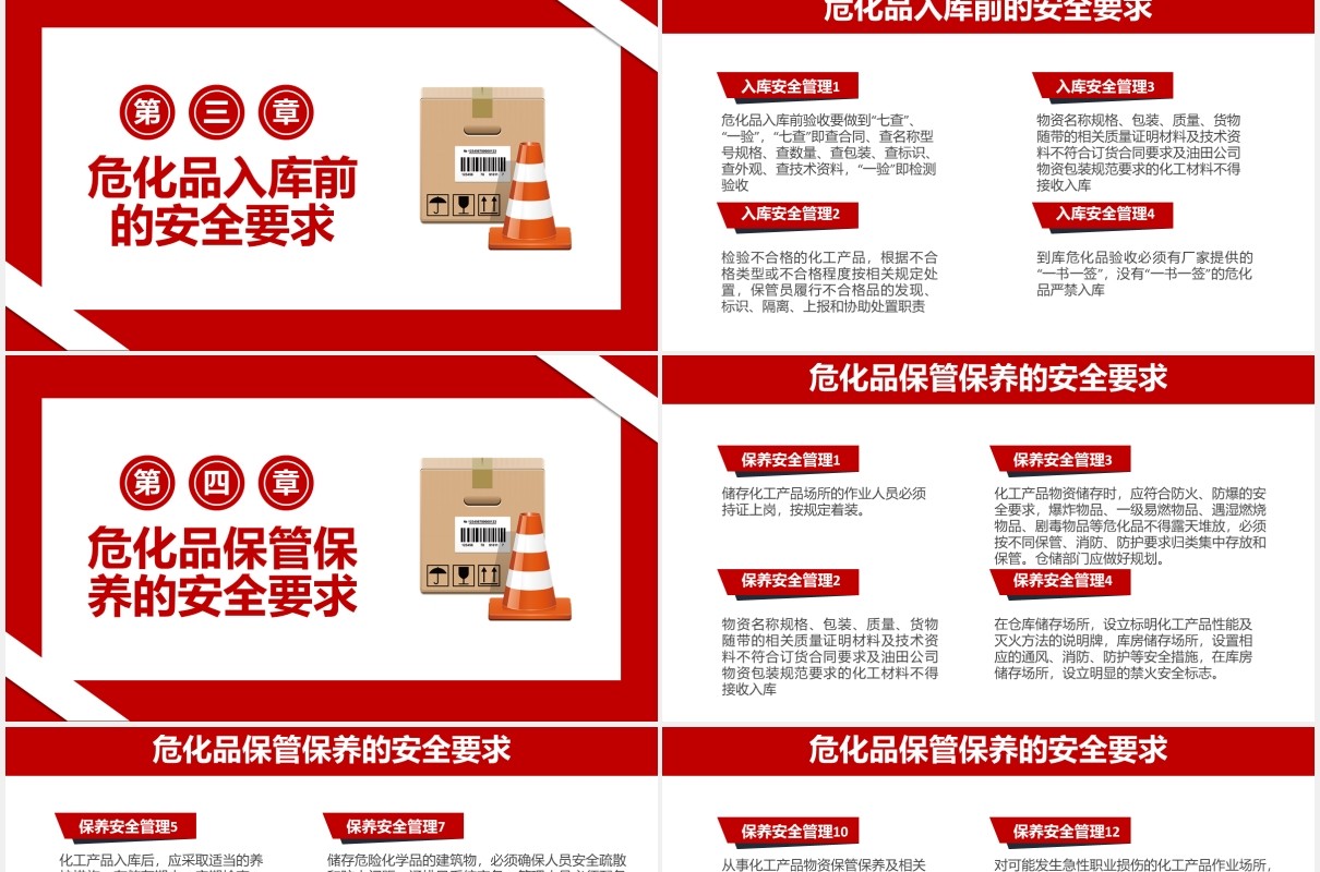 简约公司仓库危化品仓储安全管理培训PPT模板