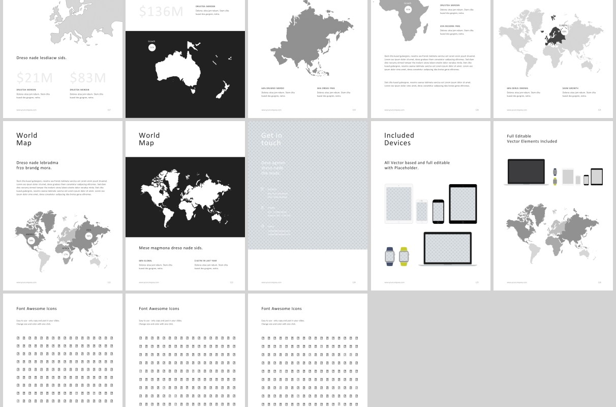 A4竖版PPT模板图片排版BE A4 Vertical Powerpoint Template 30 Photos
