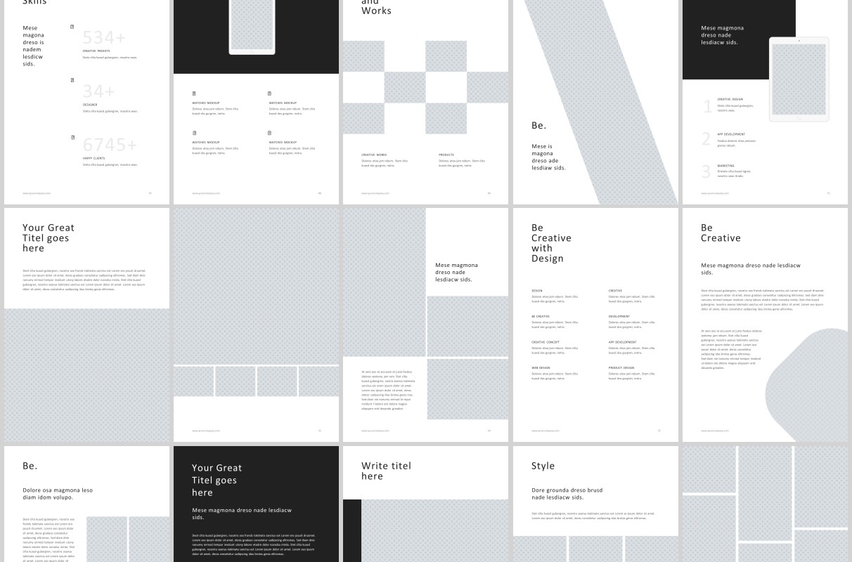 A4竖版PPT模板图片排版BE A4 Vertical Powerpoint Template 30 Photos