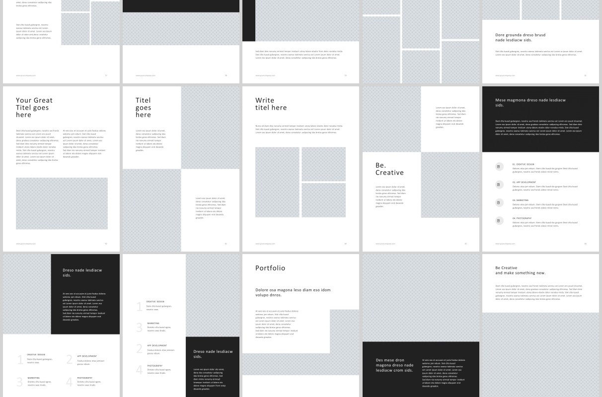 A4竖版PPT模板图片排版BE A4 Vertical Powerpoint Template 30 Photos