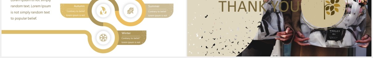 花卉鲜花花店宣传图片排版PPT图表模板Floralist - Powerpoint