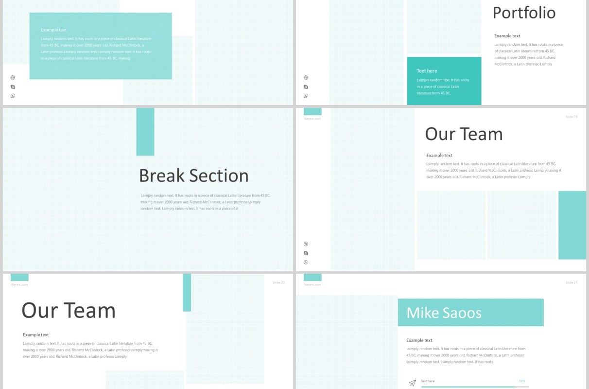 公司简介产品介绍PPT模板版式设计Neoro - Powerpoint Template