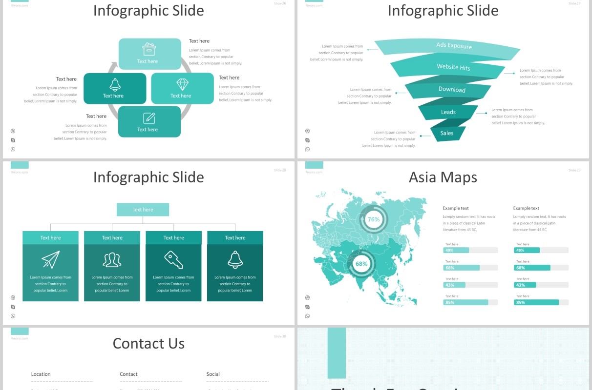 公司简介产品介绍PPT模板版式设计Neoro - Powerpoint Template