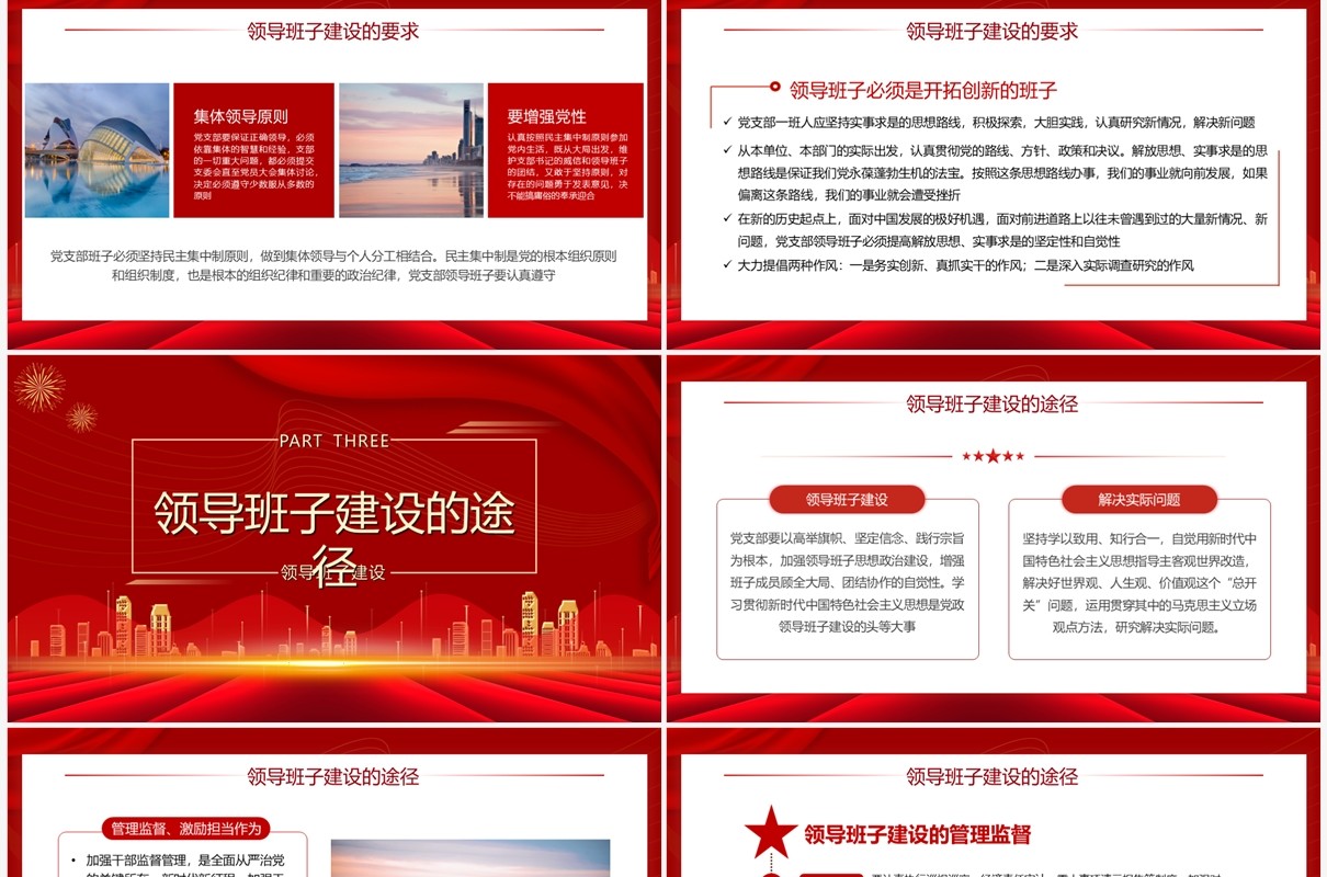 红色党支部的领导班子建设PPT模板