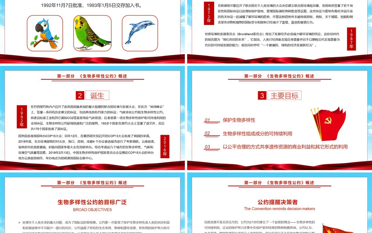 生物多样性公约缔约方大会第十五次会议PPT模板