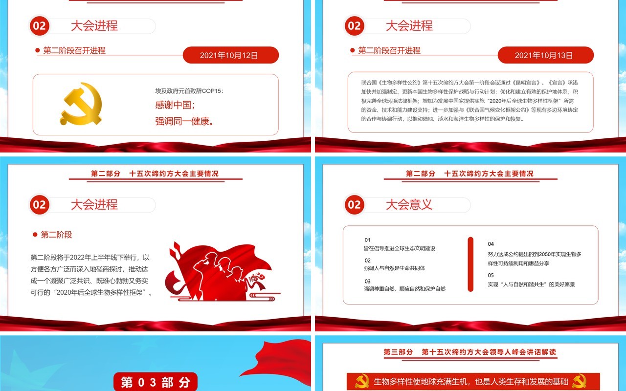 生物多样性公约缔约方大会第十五次会议PPT模板