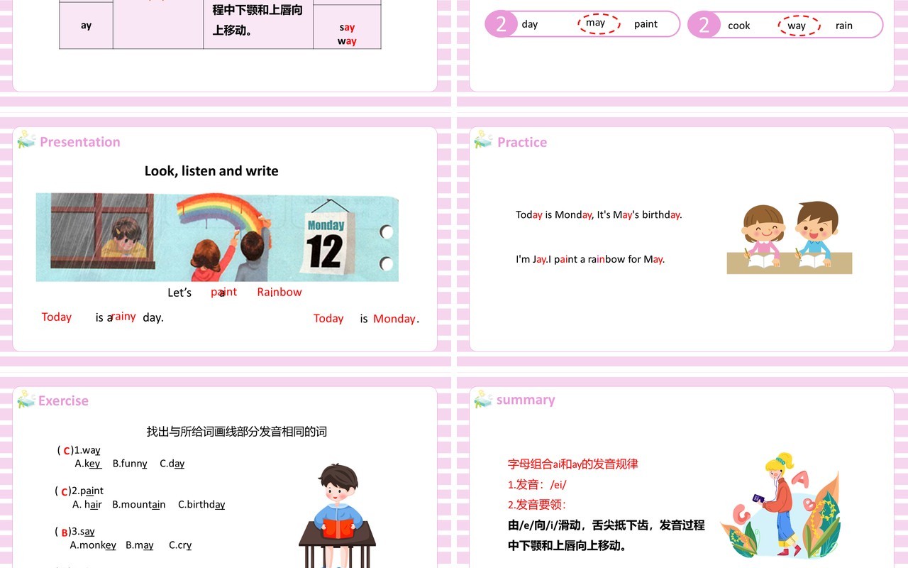人教版五年级上册There is a big bed第3课时英语课件PPT模板