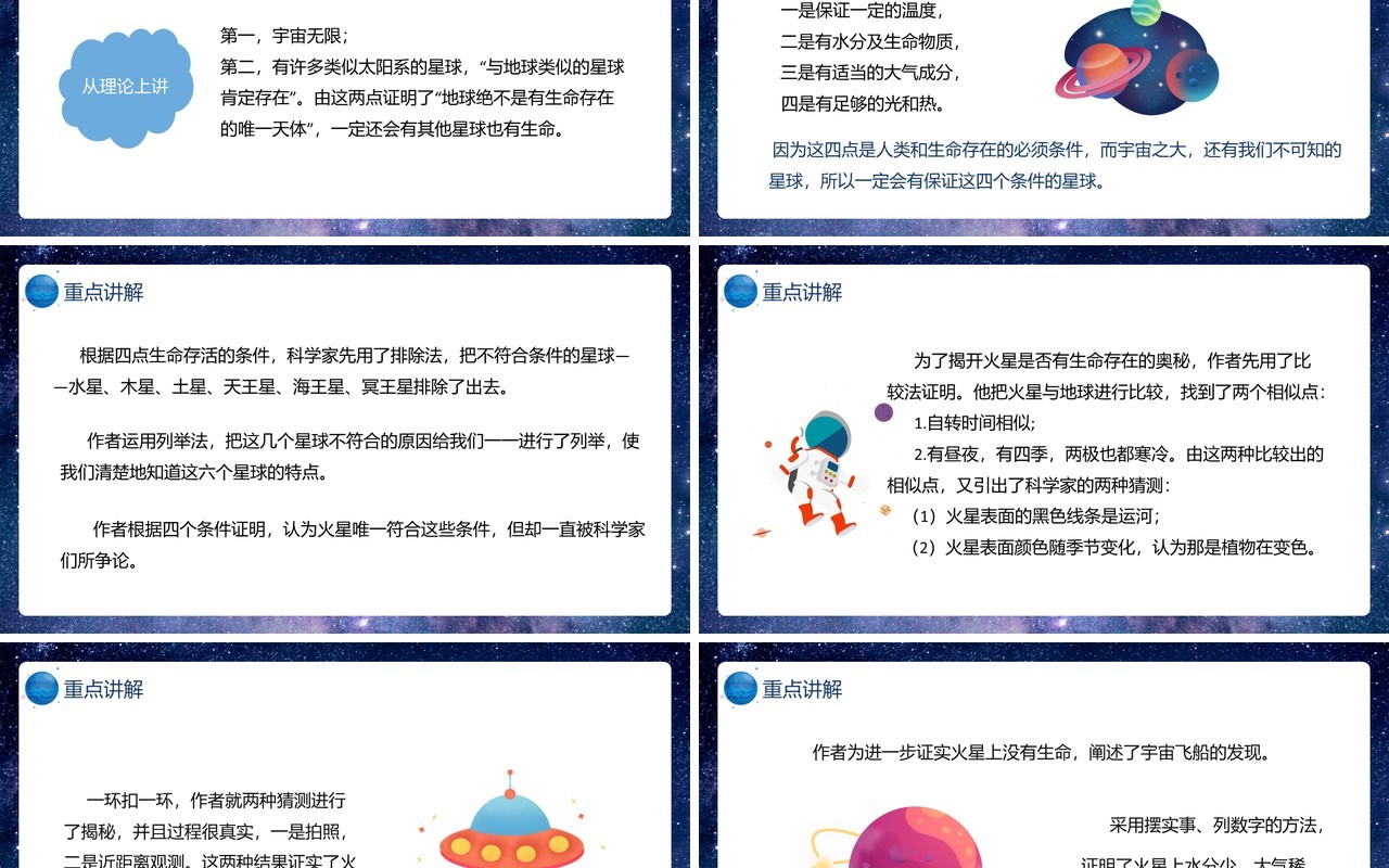 部编版六年级语文上册宇宙生命之谜课件PPT模板