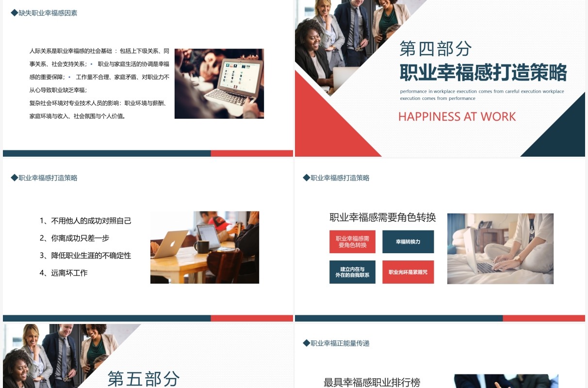 职业特质职业幸福感与安全感动态PPT模板