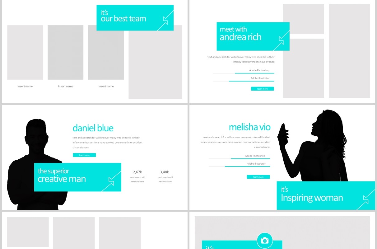 个人介绍求职竞聘工作汇报PPT模板版式设计Inside Out - Powerpoint Template