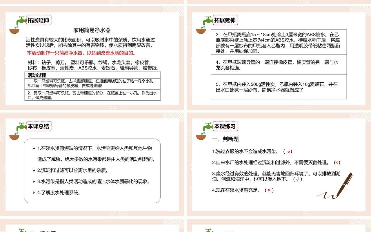 教科版六年级科学下册污水和污水处理课件PPT模板