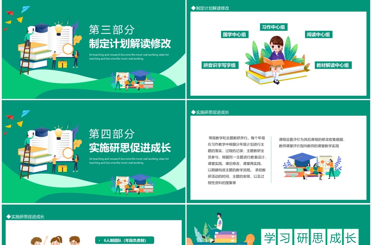 学习研思成长让教研成为最真实的工作状态动态PPT模板