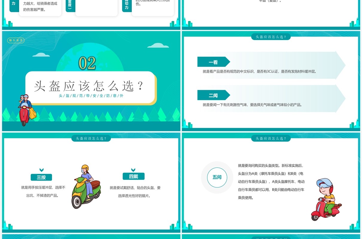 绿色扁平2023年电动车新规介绍PPT模板