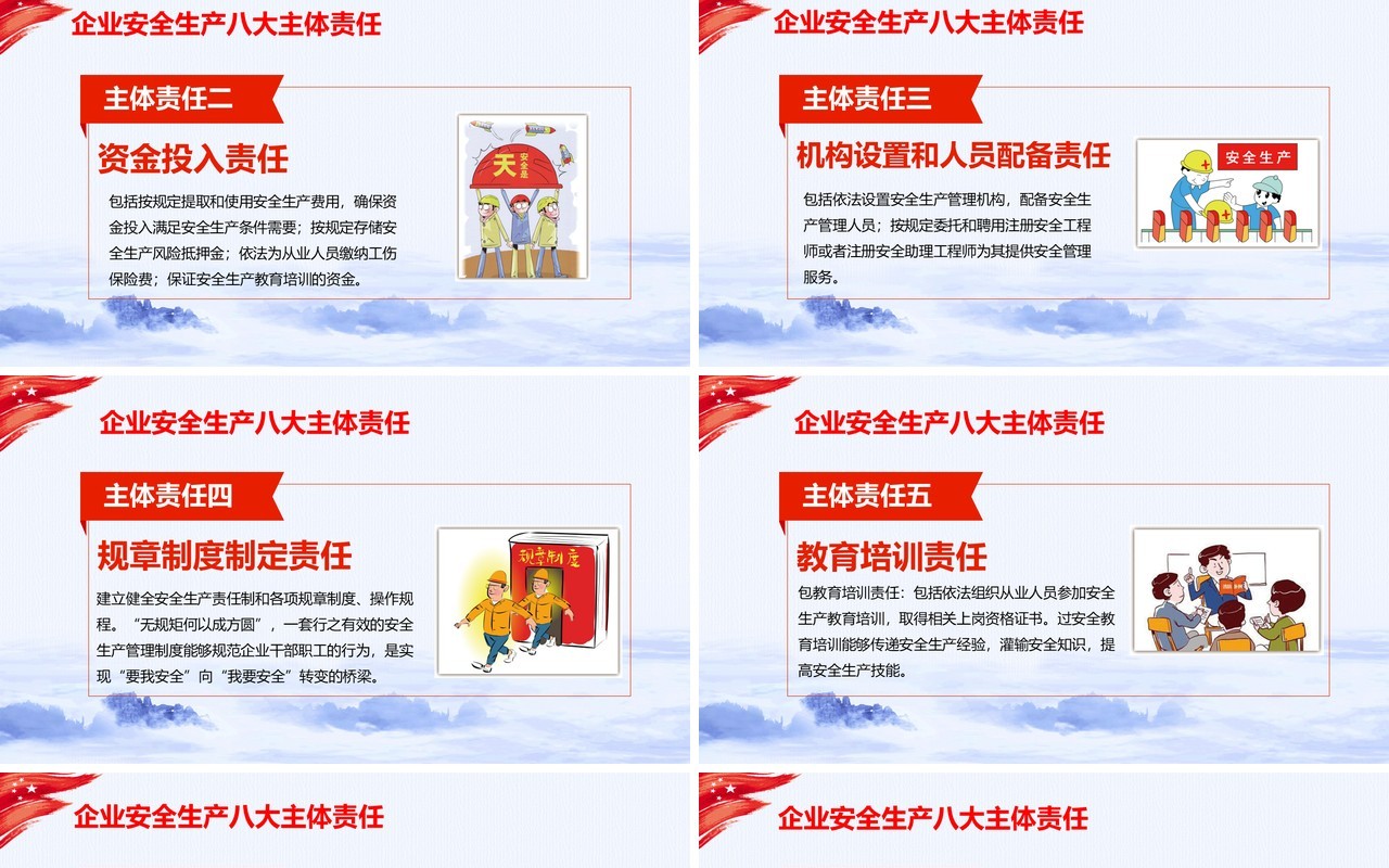 现代红色主题安全生产第一季PPT模板