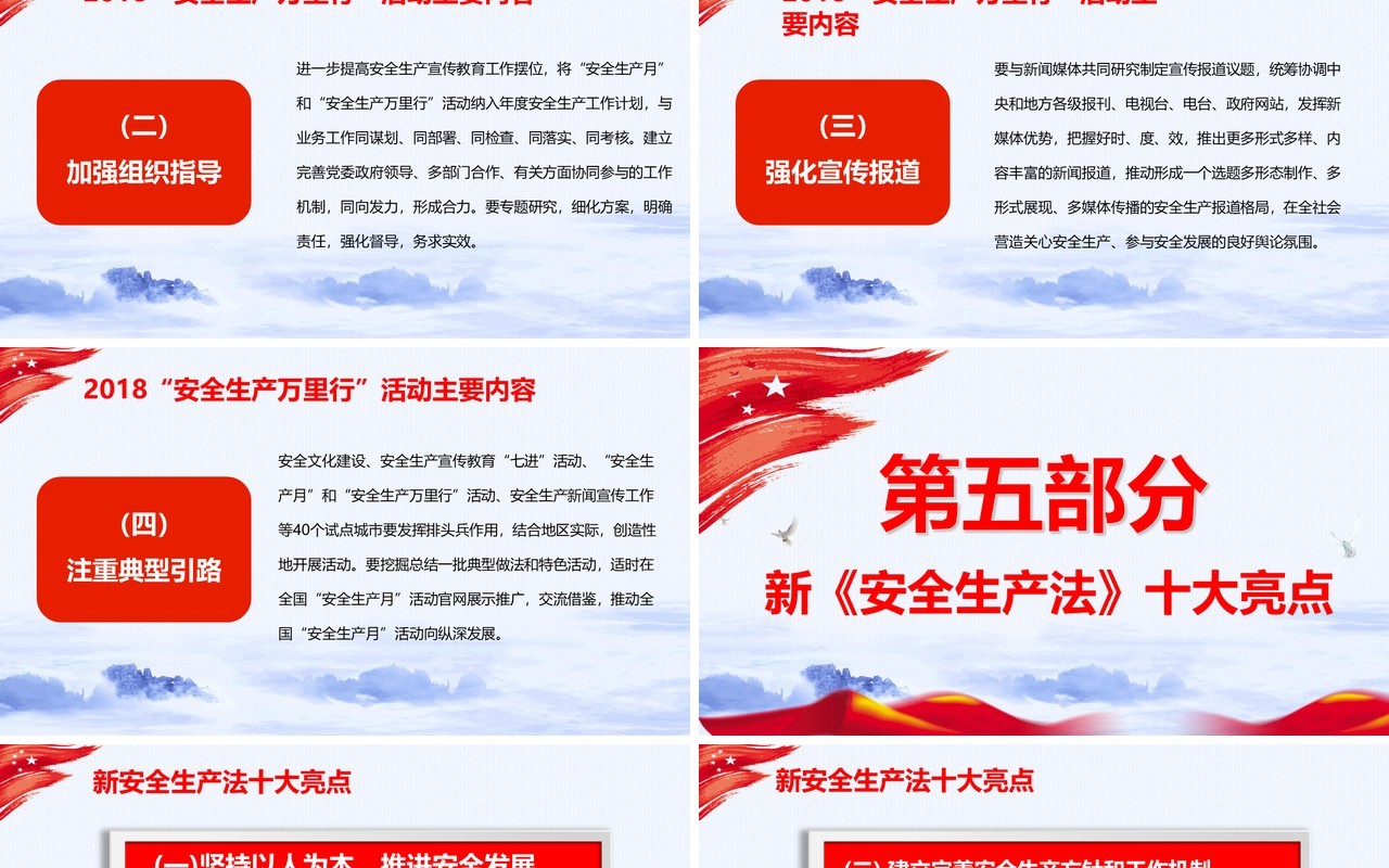 现代红色主题安全生产第一季PPT模板