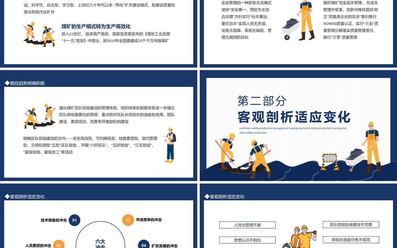 煤矿安全生产管理培训动态PPT模板