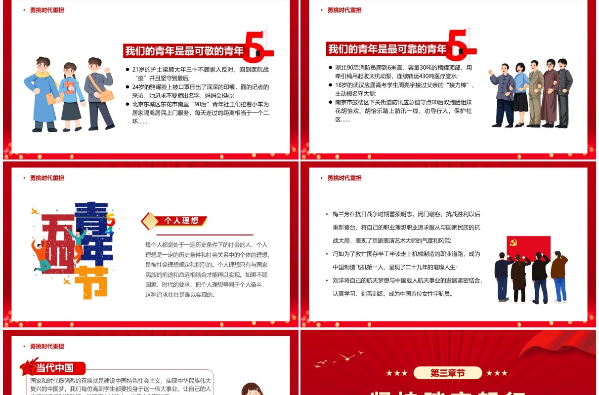 做新时代合格建设者和接班人PPT模板
