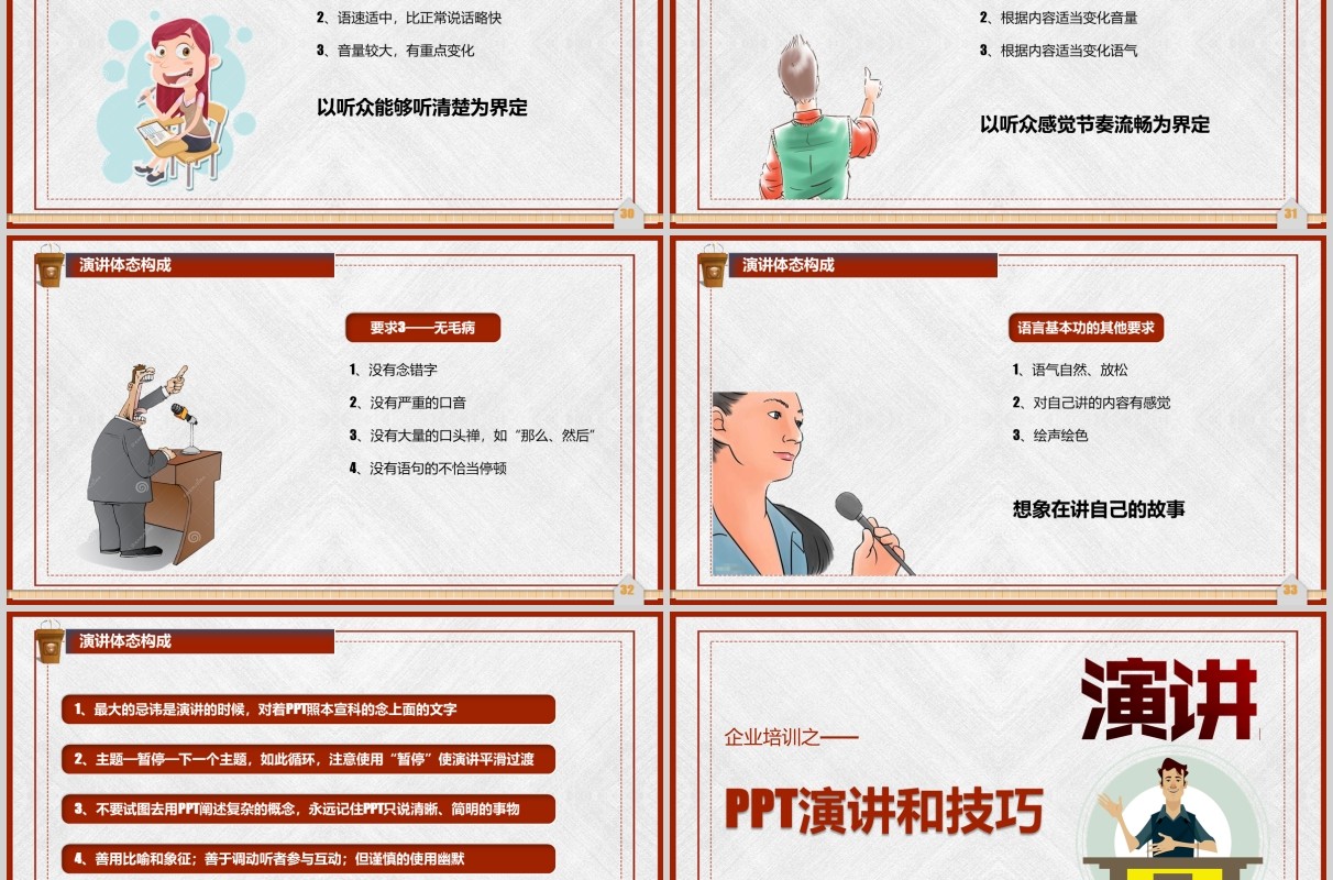企业培训PPT演讲技巧模板