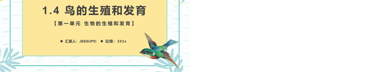 部编版八年级生物下册两栖动物的生殖和发育课件PPT模板