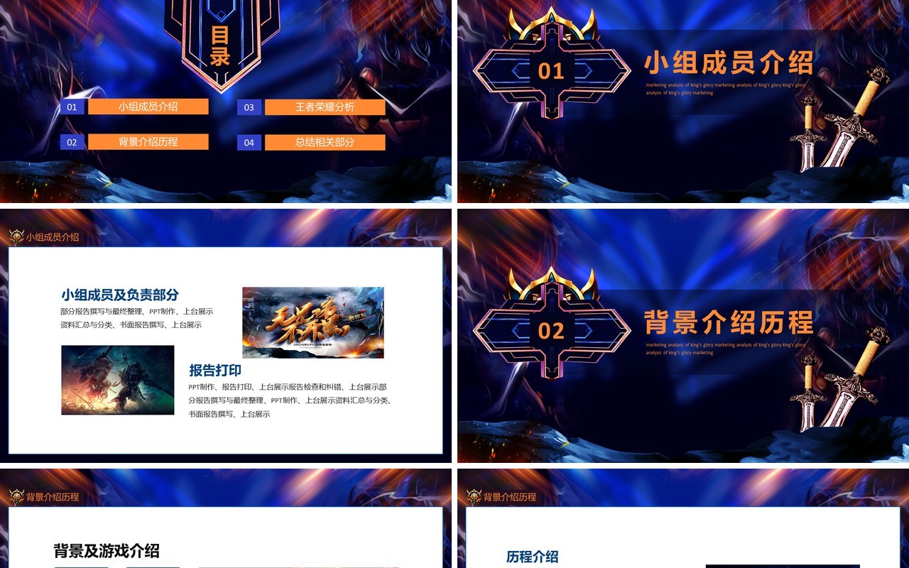 王者荣耀营销分析动态PPT